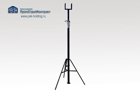 Телескопическая стойка для опалубки стандартная с оцинкованными гайкой и патрубком - 2,1-3,7 м