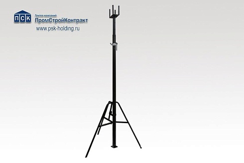 Телескопическая стойка для опалубки стандартная с окрашенными гайкой и патрубком - 2,9-4,5 м