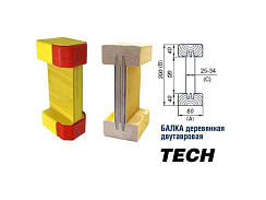 Балка двутавровая с заглушками «TECH» L=3,0 м