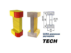 Балка двутавровая с заглушками «TECH» L=4,5 м