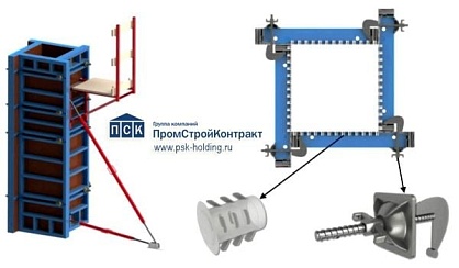 Опалубка колонн стальная крупнощитовая PSK-Optima (ПСК-Оптима, 2,5 мм профиль)