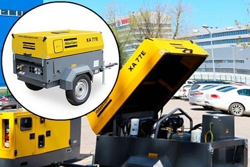 Электрическй компрессор Atlas Copco XA77E передвижной (напряжение 380 В)