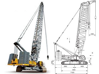 Гусеничный кран SANY SCC8300 грузоподъемностью до 300 тонн